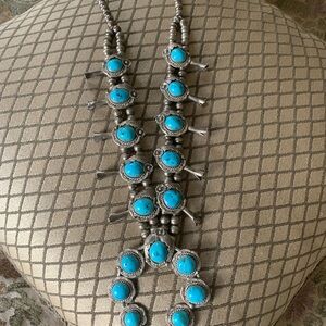 Turquoise and Silver Women's Necklace